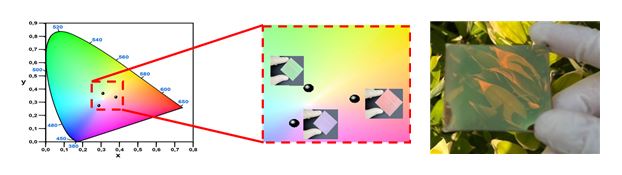 Development of transparent thin-film with flexible substrate and different colours