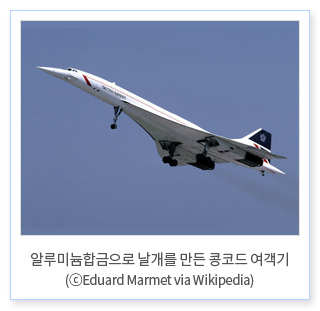 알루미늄합금으로 날개를 만든 콩코드 여객기 / ⓒEduard Marmet via Wikipedia